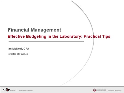 Financial Management: Effective Budgeting in the Laboratory